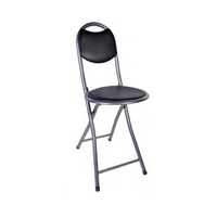 Метален стол/ табуретка, с облегалка, сгъваем стол, 30x40см, до 70кг