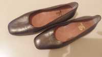 Pantofi piele italienești  maro auriu