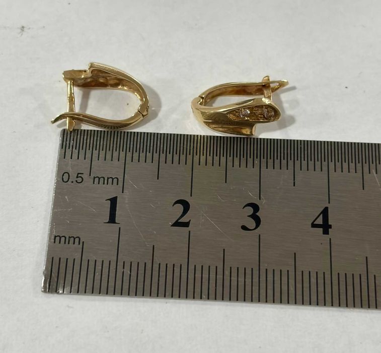 Златни обеци 2.14 грама 14 карата