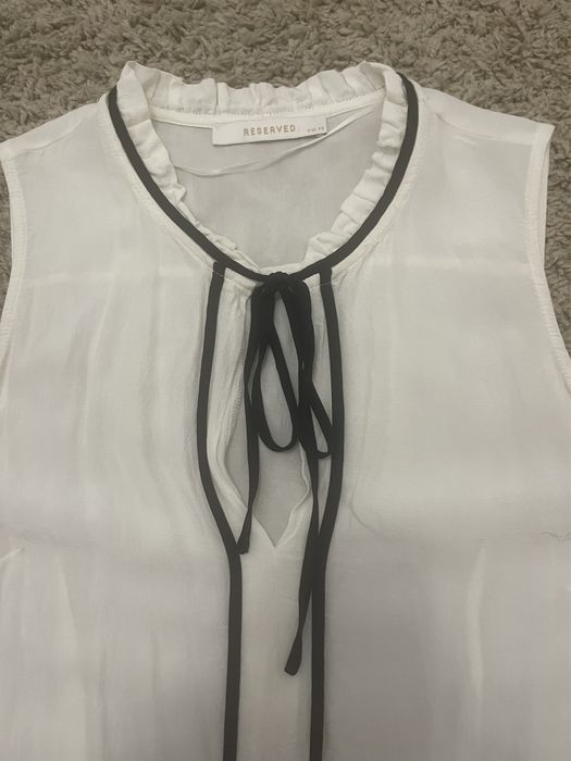 Camasa alba cu funda neagra Reserved L 100%vascoza