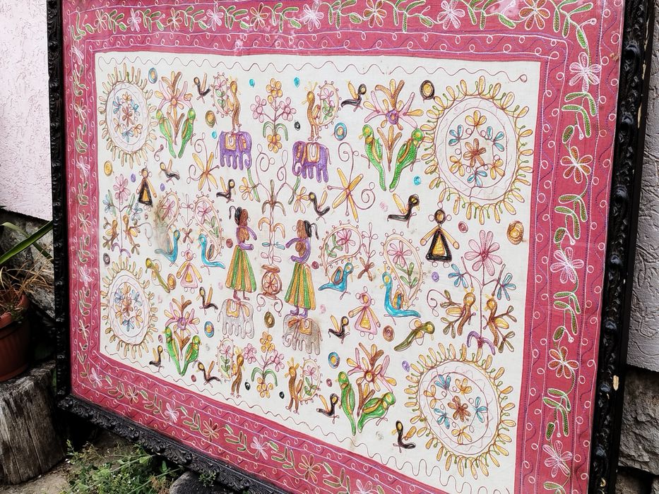 Огромна антикварна бродерия, ръчна изработка