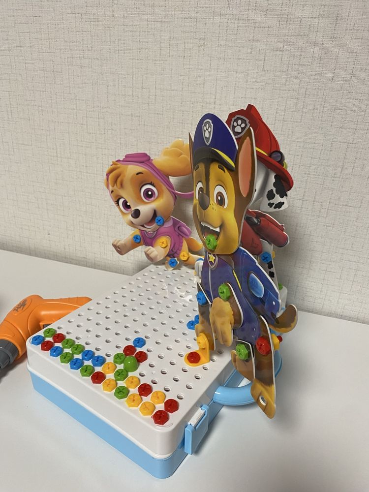 Конструктор - 3D мозайка с винтоверт, Пес Патрул, Paw Patrol