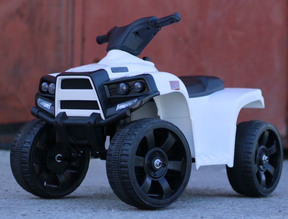 ATV electric pentru copil 1-3 ani, Offroad Panda 35W 6V 4.5Ah #Alb
