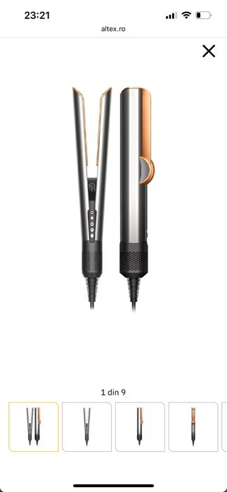 Aparat de indreptat parul DYSON HT01 Airstrait, 140 grade, LCD, cupru