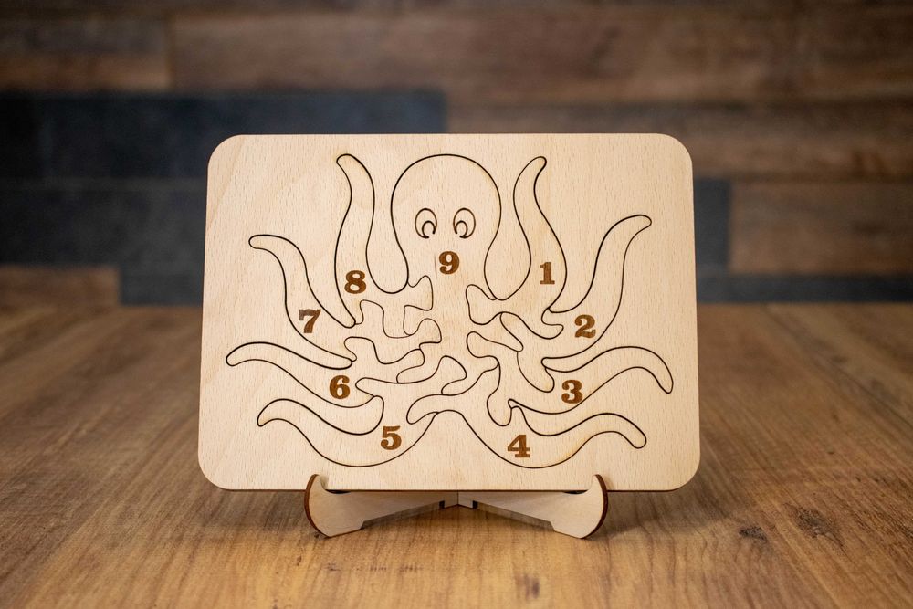 Образователни дървени пъзели с числа (различни видове)