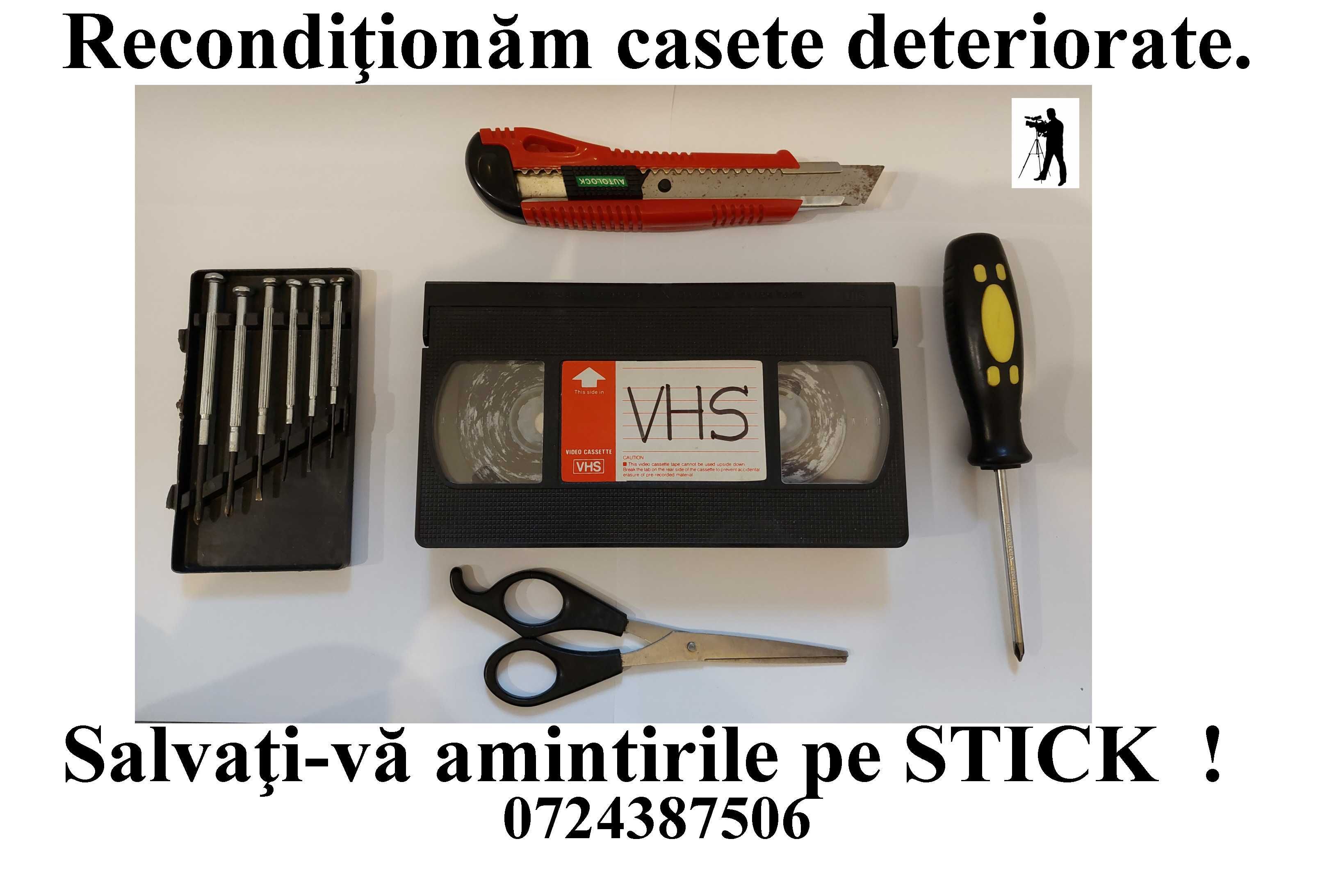 Transfer casete video vechi /Nunta Botez pe DVD sau Stick in Constanța