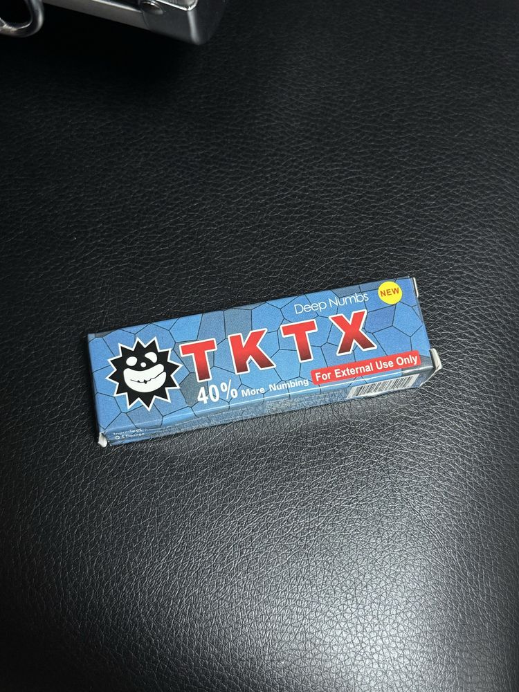 Тату ТKTX Анестезирующий синий 39% крем обезболивающий 10 г