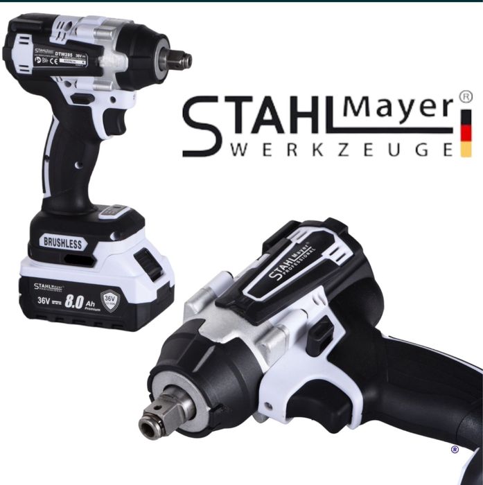 Акумулаторен ударен гайковерт-винтоверт 36V 850Nm StahlMayer