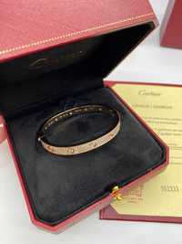 Brățară Cartier LOVE 19 Rose Gold 24K Full Diamond cu cutie