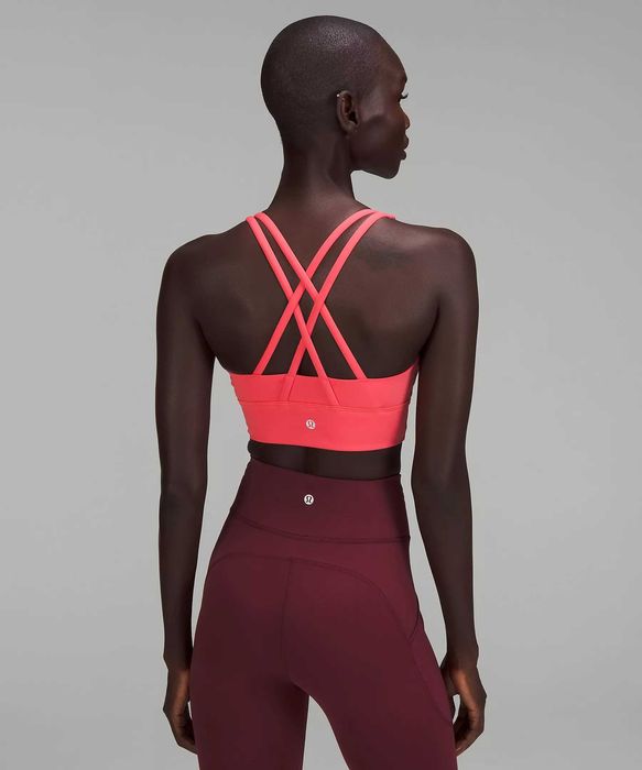 Lululemon  Energy Longline Bra marime 14 culoare Pale Raspberry