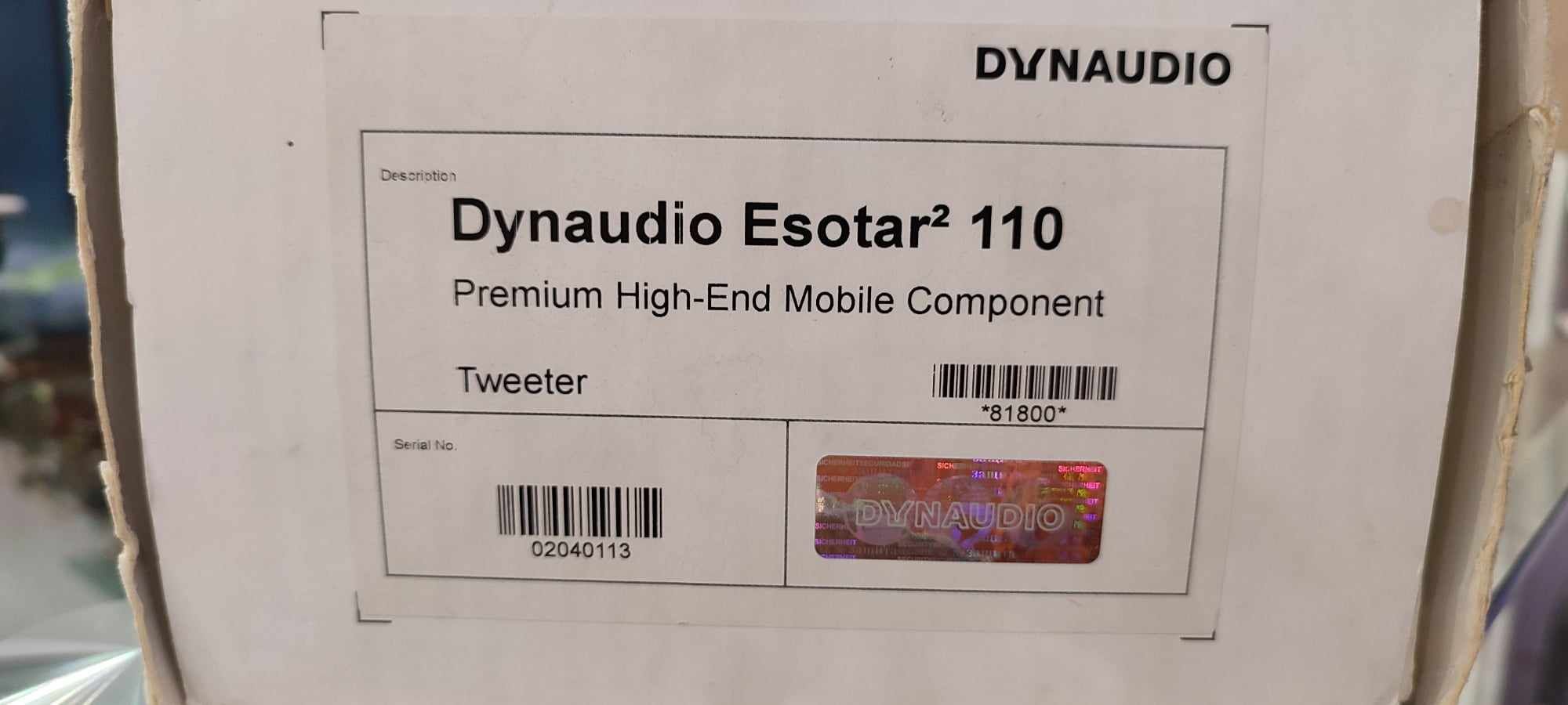 Dynaudio Esotar2 - високочестотни говорители