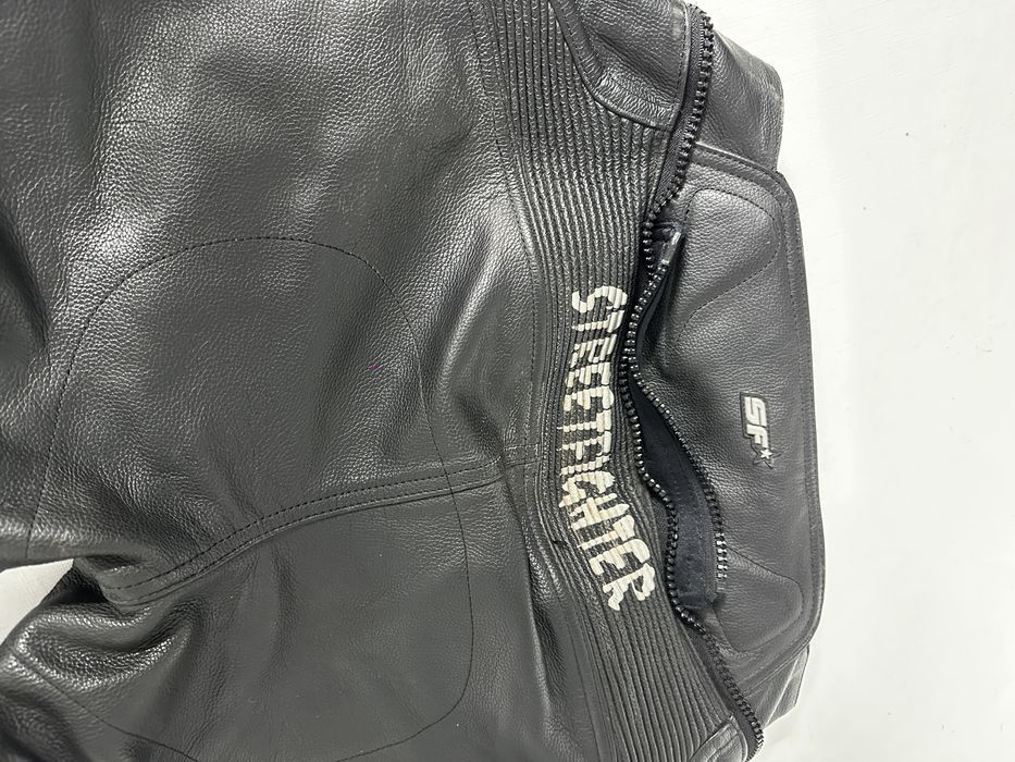 Pantaloni moto piele Streetfighter 50 cu protectii hard