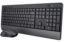 Tastatură Mouse Trust Trezo, fără fir, QWERTY, engleză americană