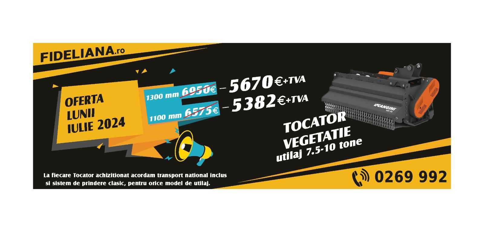 Tocator vegetatie buldo CAT 428
