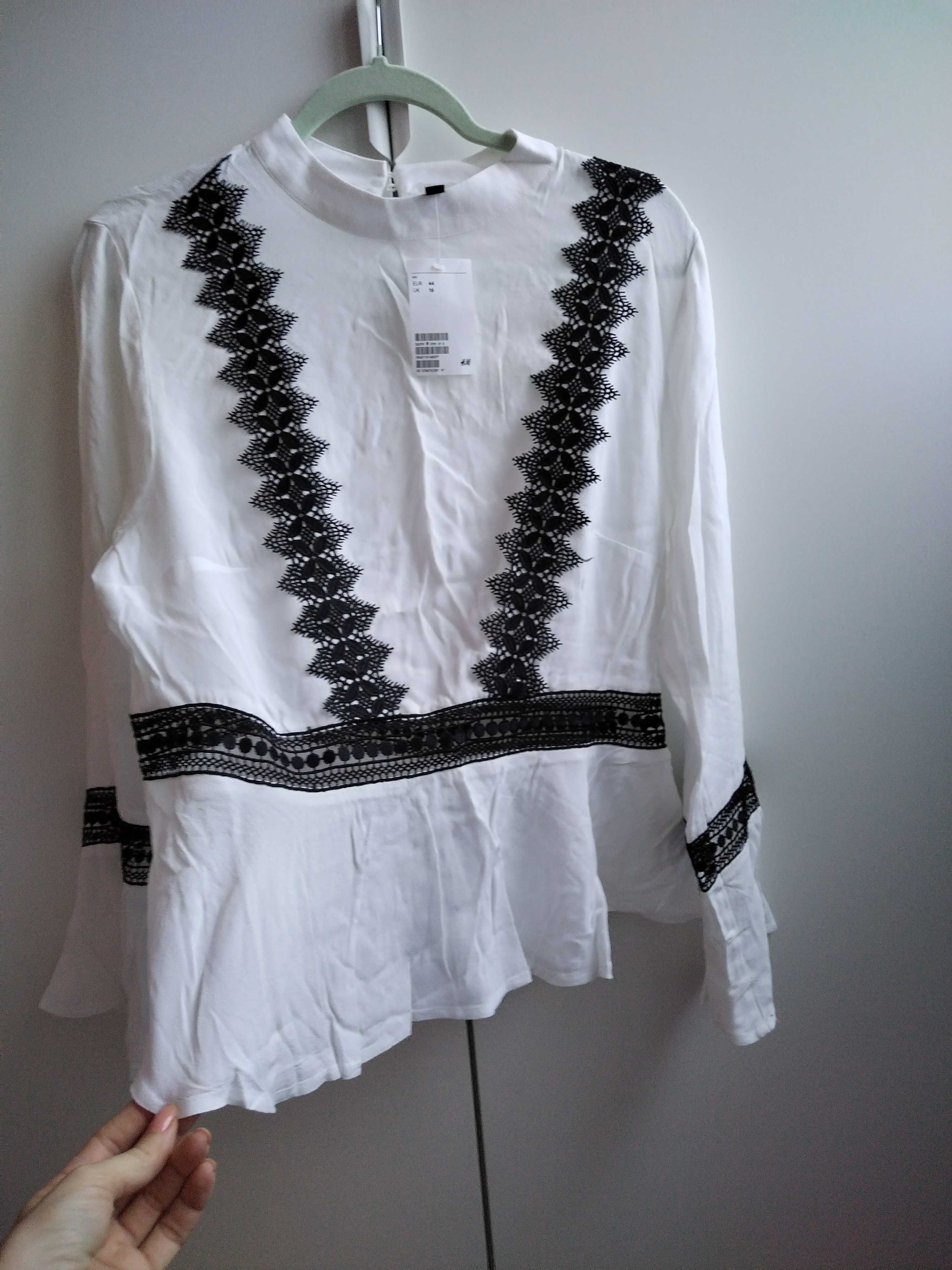 Черно-бяла риза H&M, р-р 44/L