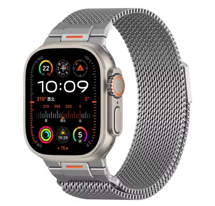 Curea Husa Metalic Titanium Fines Incarcator Ceas Apple Watch Iphone