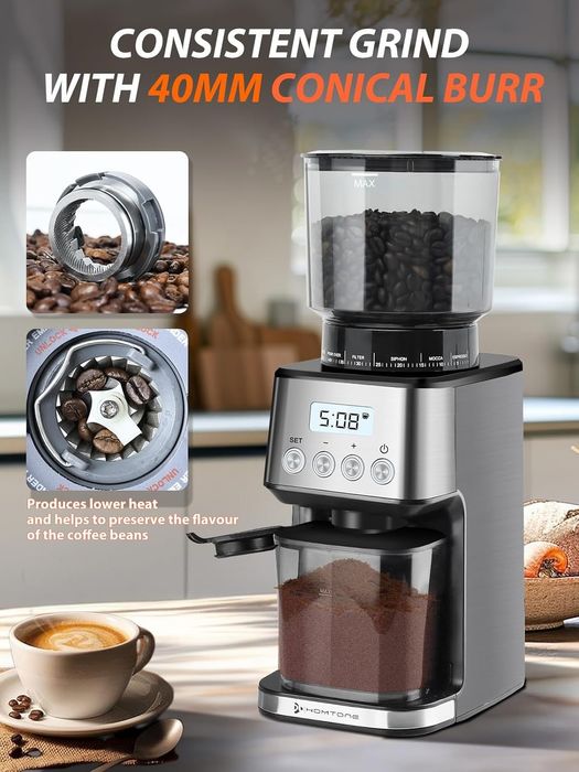 Електрическа кафемелачка, електронен дозатор, държачи за портафилтър