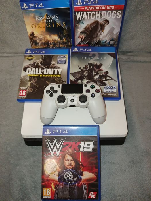 Ps4 slim de 1TB - 1000GB - + 5 jocuri + 1 maneta / controller