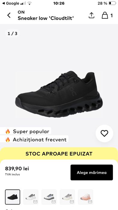 ON Cloudtilt Eclipse Black