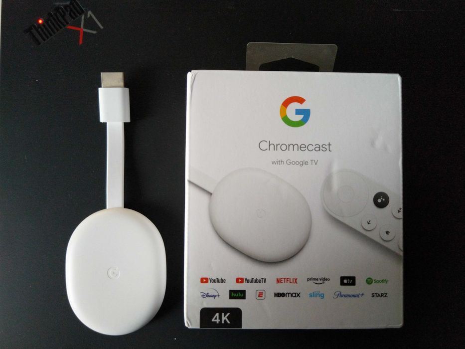 Мултимедиен плейър Chromecast Google TV - 4K, гласови команди, HDMI