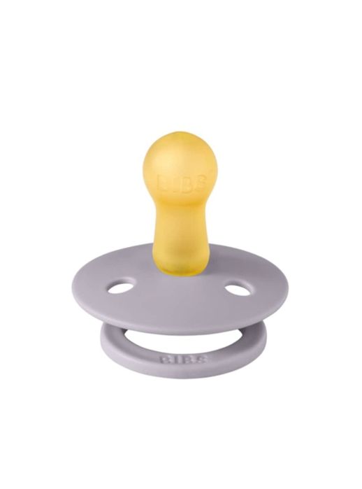 Suzeta pentru bebelusi BIBS Colour Latex, cu tetina rotunda, 6 luni +