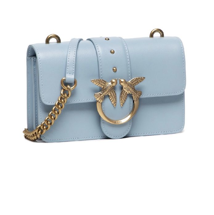 Pinko love mini baby blue- светло синя пинко