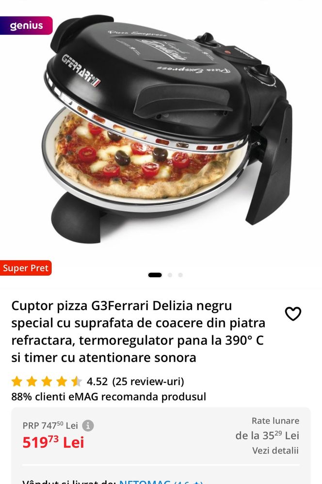 Mini Cuptor Pizza GFERARRI