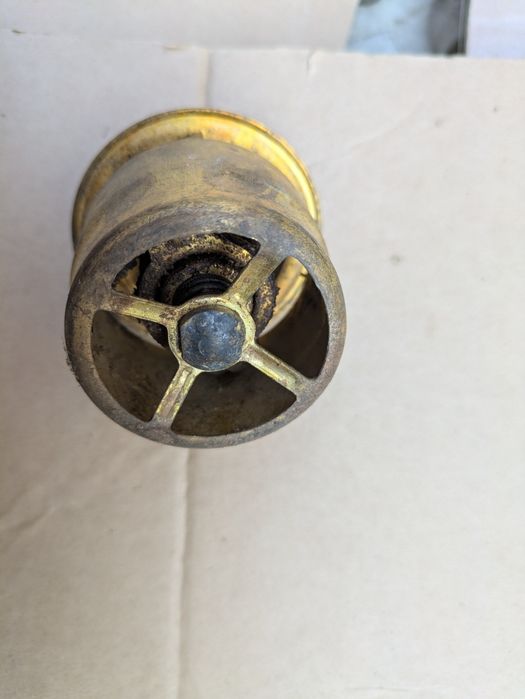 Термостат ТС-107 80⁰С латунный, СССР для автомобилей ГАЗ, МАЗ, Урал, К