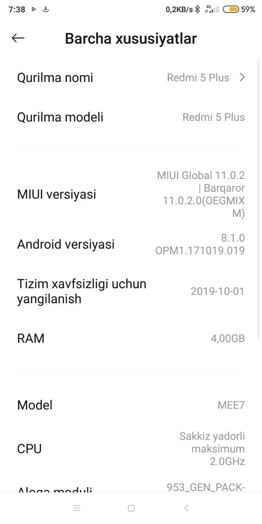 Xiaomi Redmi 5plus