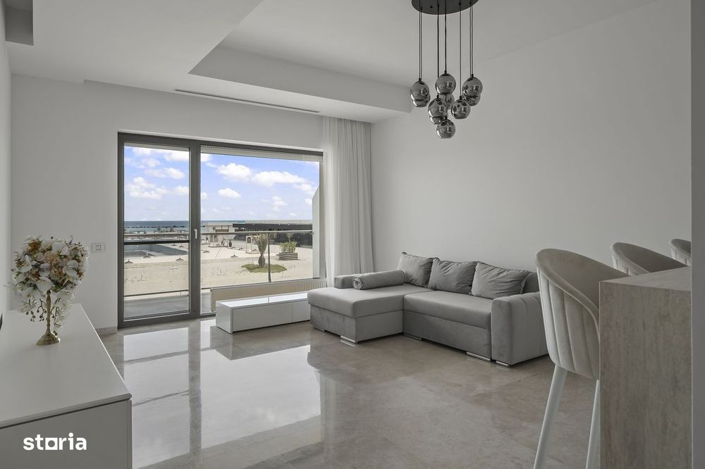 Apartament 3 camere Nou, Vedere frontală la mare | Mobilat | Nelocuit