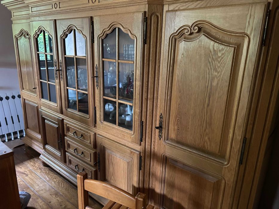 Dulap/vitrină lemn masiv stejar