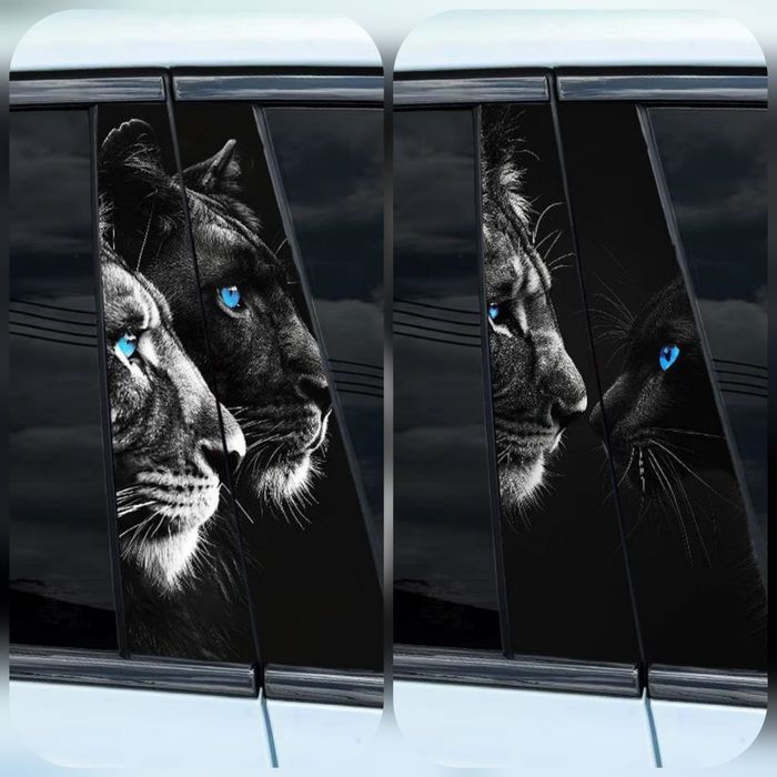 Наклейки на боковые стойки авто. Джентра, Cobalt, Byd. (Любое авто)