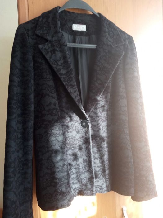 Vand sacou catifea neagra cu model dantela GINETTE
