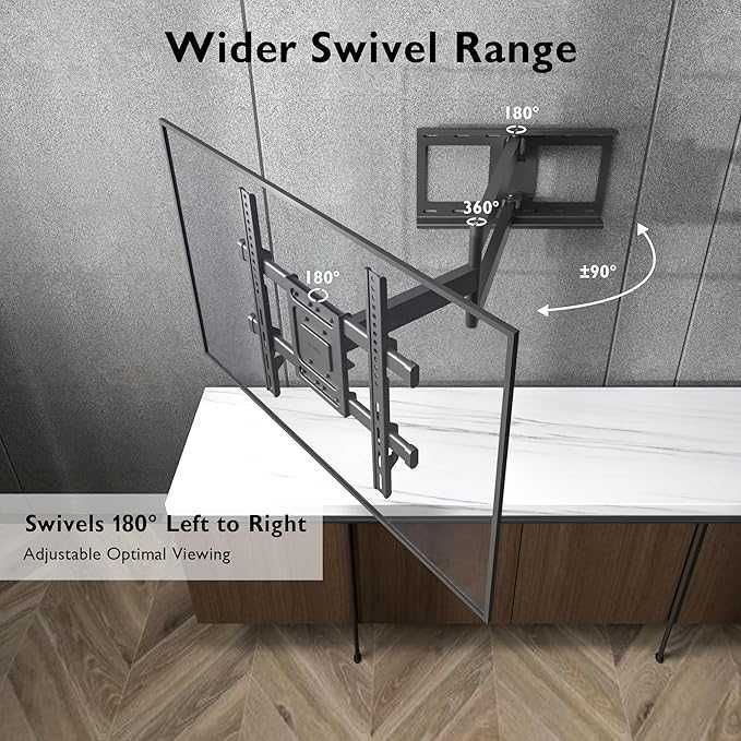 Suport de perete BONTEC cu braț  850 mm pentru ecrane de 32-70 inch