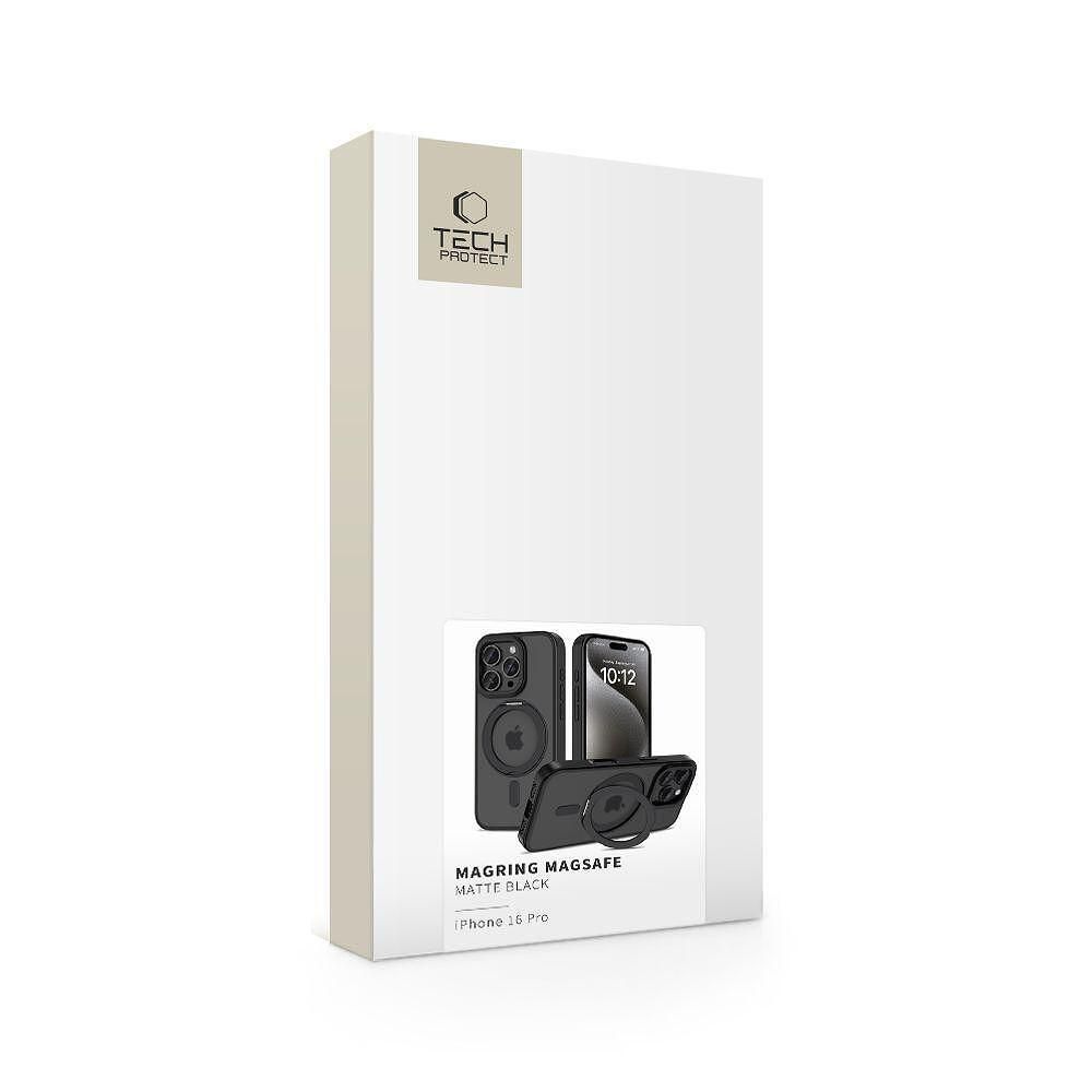 Кейс tech-protect magring magsafe за iphone 16 pro - матово черно