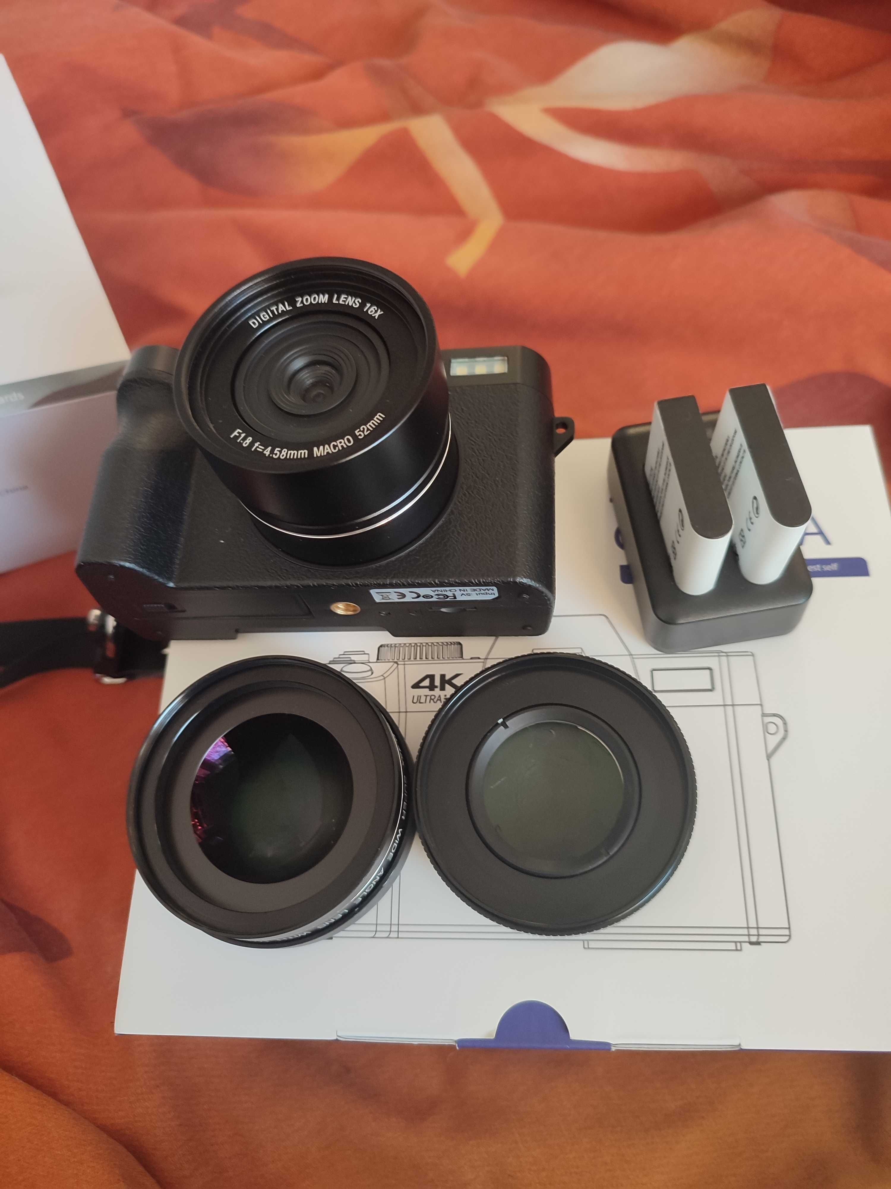 Цифров фотоапарат NBD®, 48MP, 4K, 3,0 инча IPS, черен
