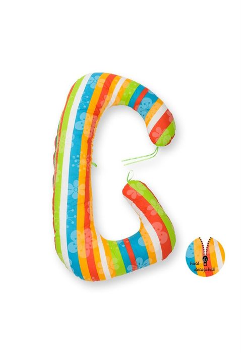 Perna 3 in 1 de gravida si alaptat BabyNeeds Soft Plus, Curcubeu