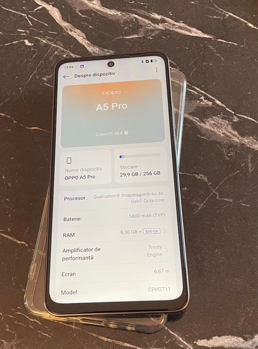 OPPO A5 Pro, Dual SIM, 8GB RAM, 256 gb, retea 5G