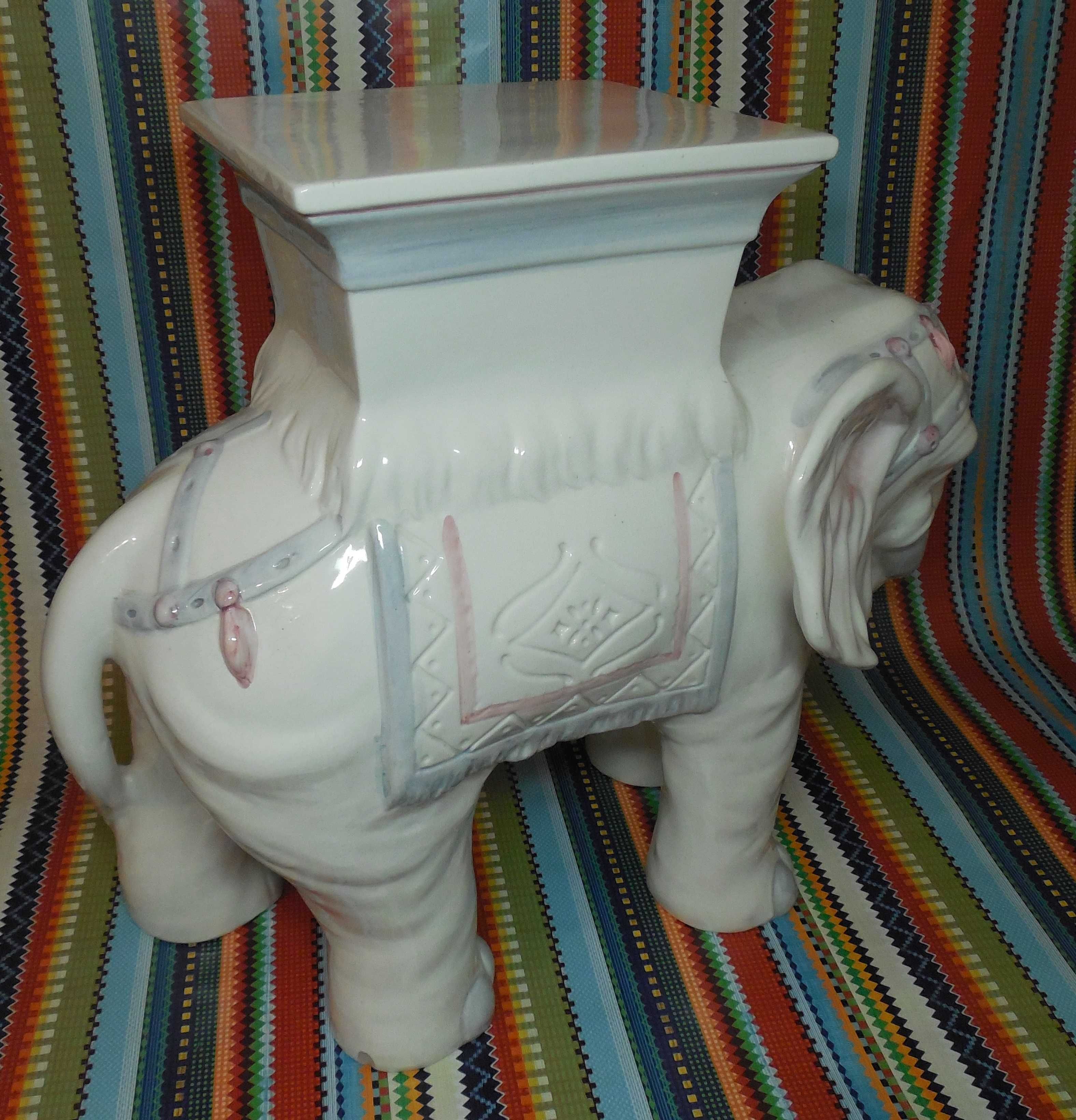 Elefant mare 47cm portelan suport flori decor vintage Italia anii 60