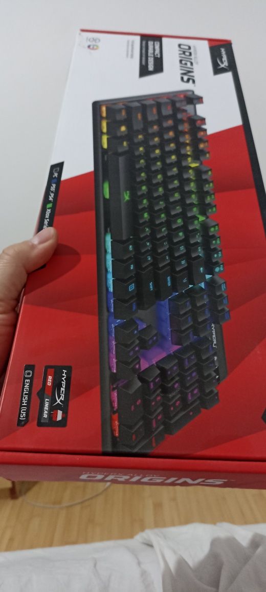 Tastatura Gaming Mecanica HyperX Alloy Origins RGB, Red Switch, UK