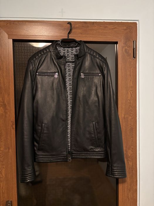 Geacă Philipp Plein din piele naturală 100%