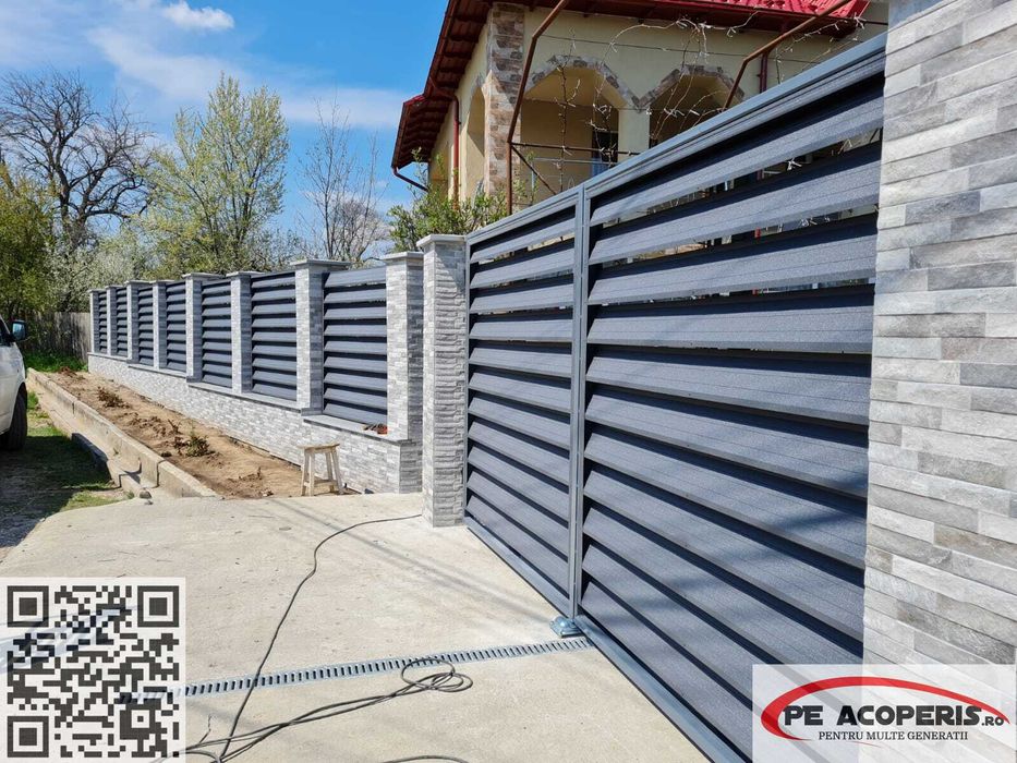 Gard din sipca jaluzea - model jaluzea - model gard - modele poarta