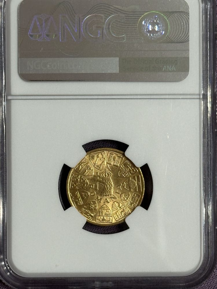 Monedă aur 20 Lei 1944 - Ardealul Nostru - MS 63.