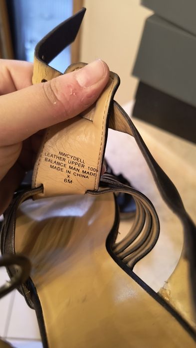 Sandale negre Nine West din piele naturala