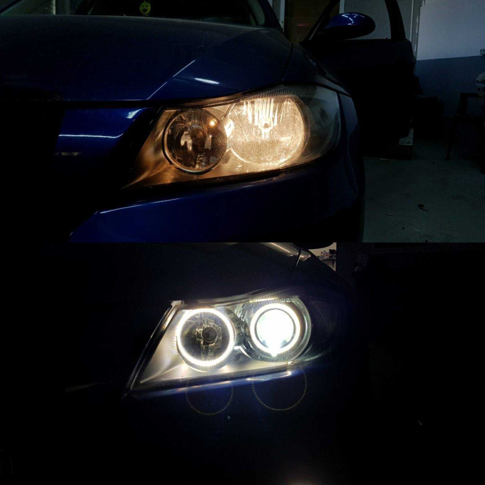 Kit Lupe Bixenon + kit Led 120W+Angel eyes LED Cotton BMW E90/E91/E92