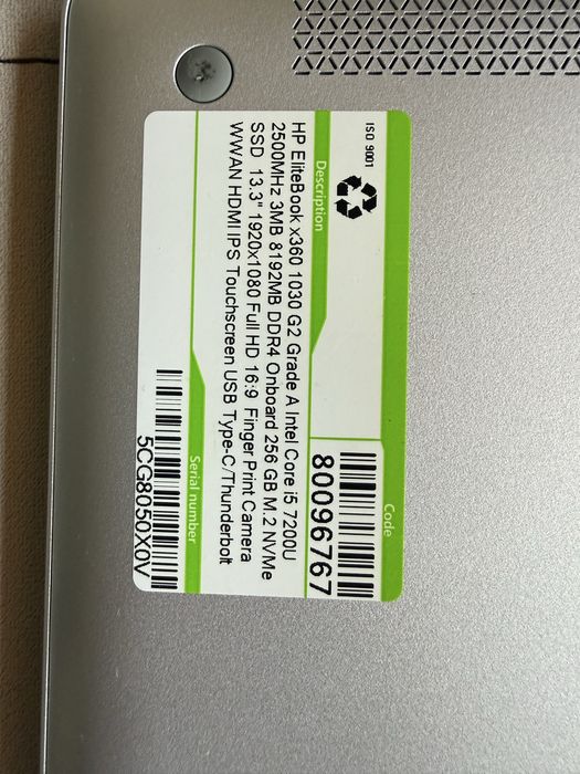 Лаптоп HP EliteBook x360 1030 G2