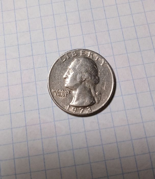 Монета четверть доллара
