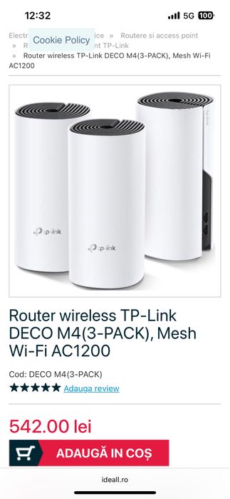 TP-Link Gigabit Mesh Deco M4 Dual-Band 3 Pack