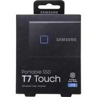 2 ТБ Внешний SSD Samsung T7 Touch, USB 3.2 Gen 2 Type-C, черный