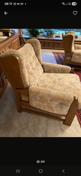 Set canapele lemn masiv +catifea